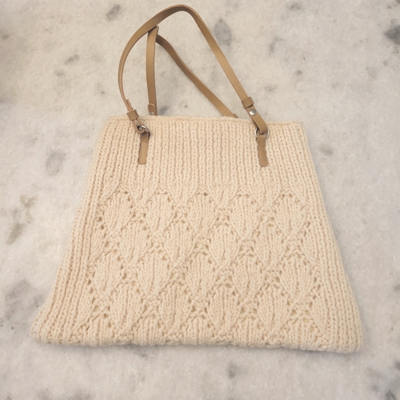 Vintage Wool Blend Small Quilted Knit Purse - Picture 1 of 8